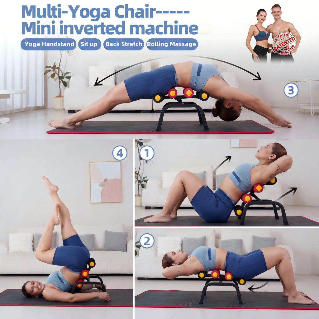Mini Inversion & Glutes Trainer Machine, Waist & Back Exercise Equipment for Lower Back Relief & Relaxation