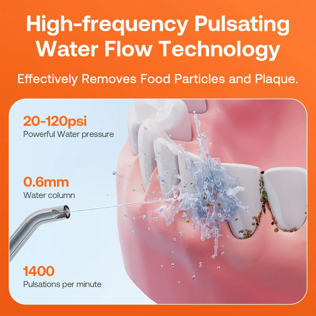 Water Flosser for Teeth - Cordless Portable Oral Irrigator, Powerful and Rechargeable, IPX7 Waterproof for whitening tablets ,Water Flosser for teeth cleane- Dental Kit