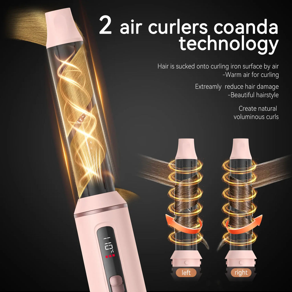 5-in-1 Hot Air Brush & Hair Styler, Ultra-Lightweight with High-Temp Styling, Curling & Brushing Tool