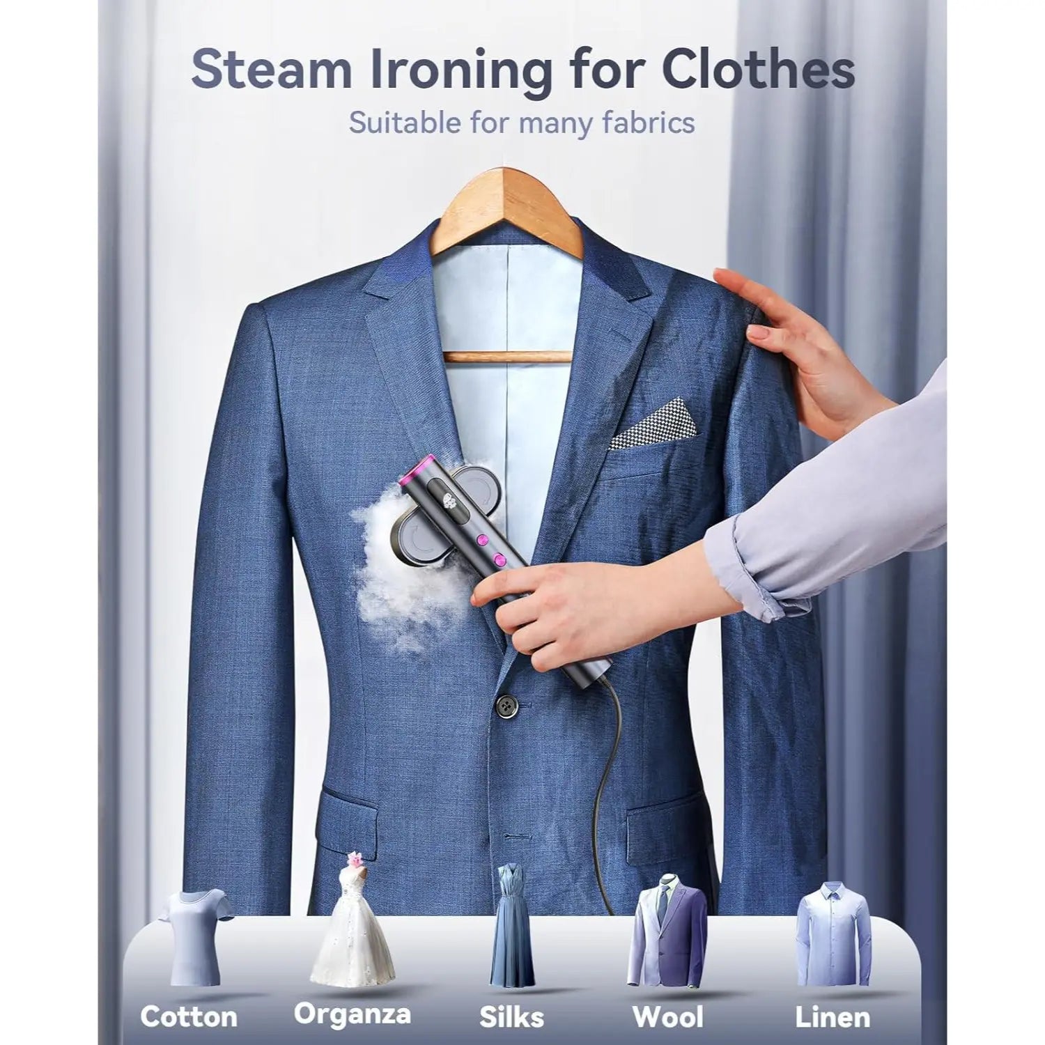 Garment Steamer for Clothes,Hanrdheld Steamer & Iron 2 In 1,15s Fast Heat Up,Large Panel,100-240V Wide Voltage,Suitable for Global Travel clothes iron Summervibes