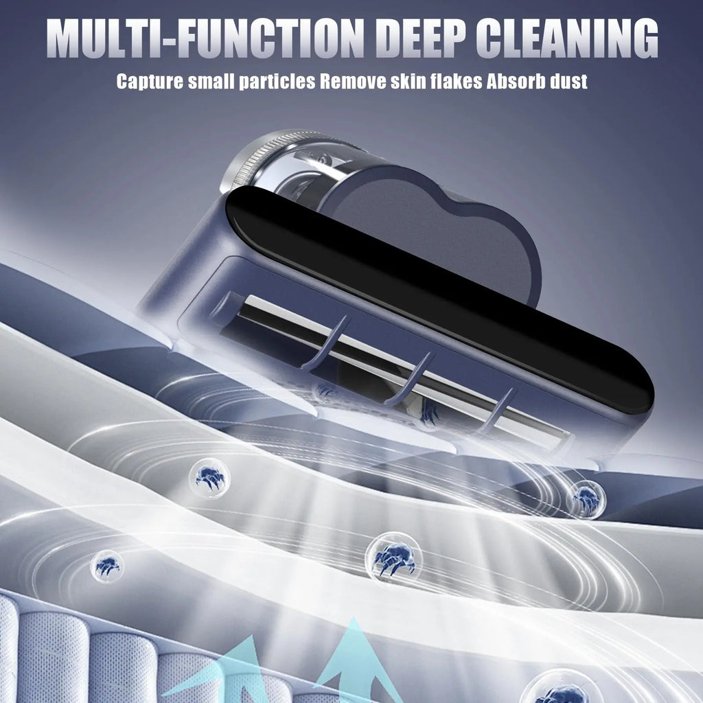 Powerful Mattress Vacuum Cleaner, 16kPa UV-C Sterilization, HEPA Filter, Hot Air & Anion for Bed, Sofa & Pet Hair