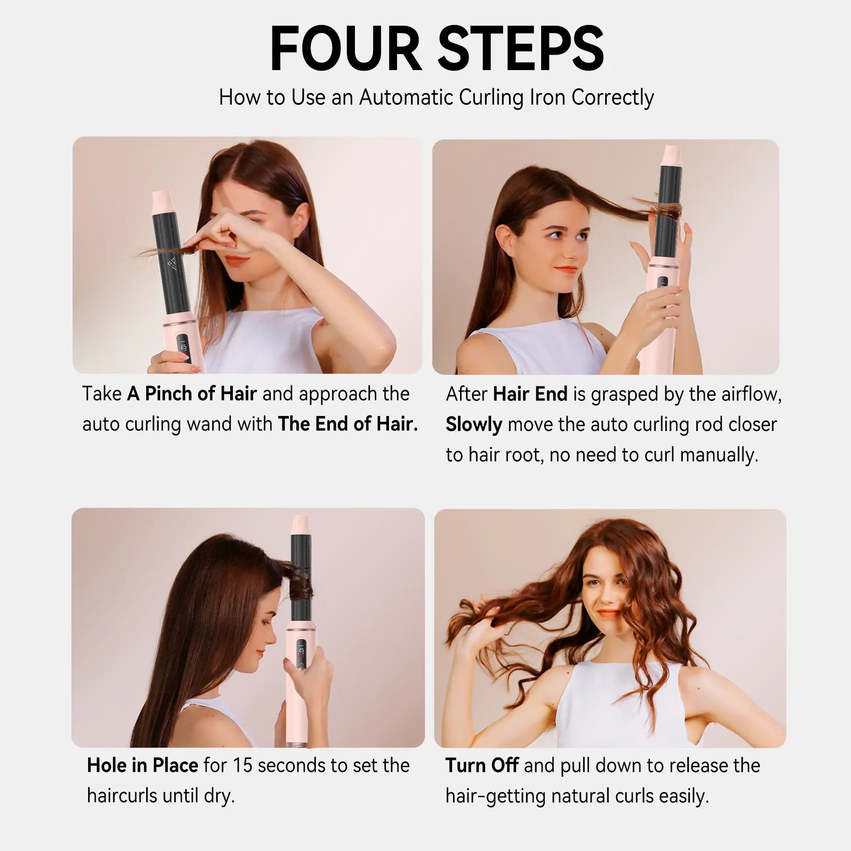 5-in-1 Hot Air Brush & Hair Styler, Ultra-Lightweight with High-Temp Styling, Curling & Brushing Tool