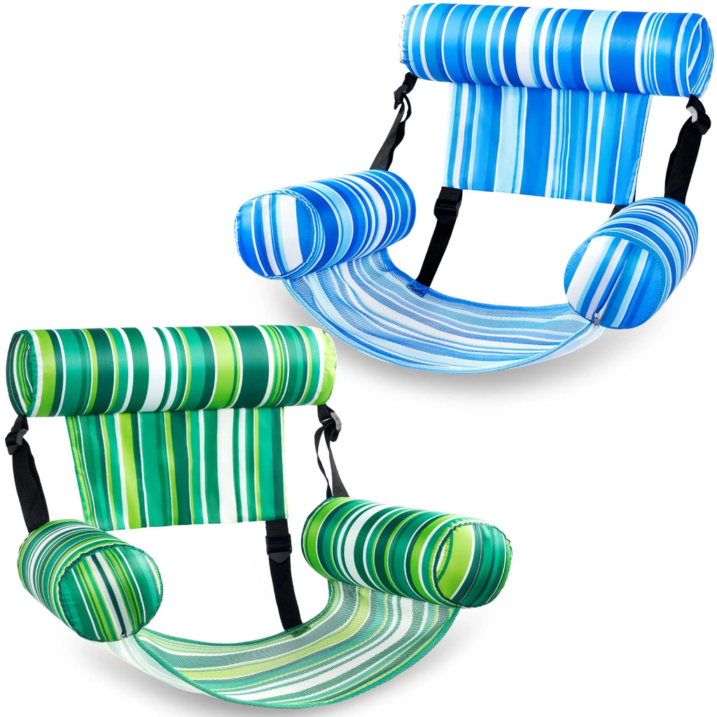 Inflatable Pool Floats Adult, 2 Packs / 1 Pack Floating Lounge Chairs , Blow up Pool Noodles for Adult Heavy Duty, Floating Chair for Party Summer Water Beach Lake Fun