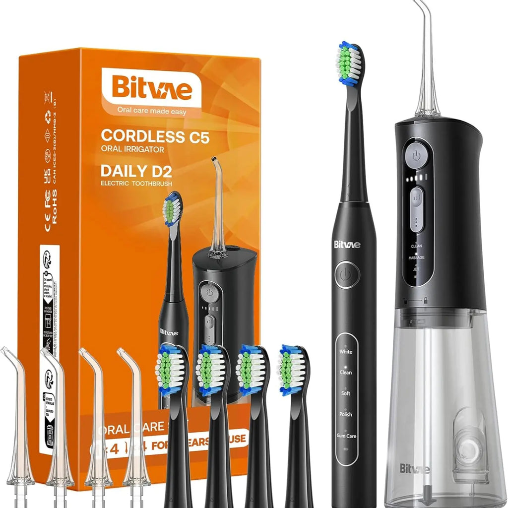 Water Flosser for Teeth - Cordless Portable Oral Irrigator, Powerful and Rechargeable, IPX7 Waterproof for whitening tablets ,Water Flosser for teeth cleane- Dental Kit