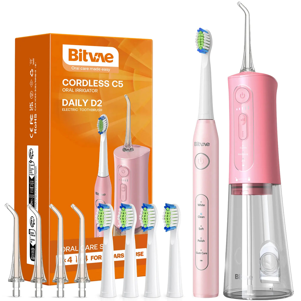 Water Flosser for Teeth - Cordless Portable Oral Irrigator, Powerful and Rechargeable, IPX7 Waterproof for whitening tablets ,Water Flosser for teeth cleane- Dental Kit