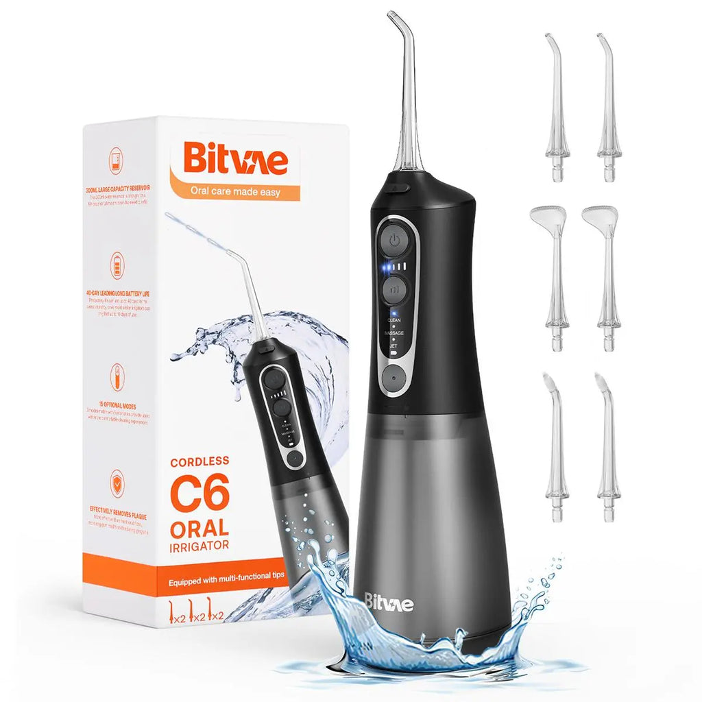 Water Flosser for Teeth - Cordless Portable Oral Irrigator, Powerful and Rechargeable, IPX7 Waterproof for whitening tablets ,Water Flosser for teeth cleane- Dental Kit