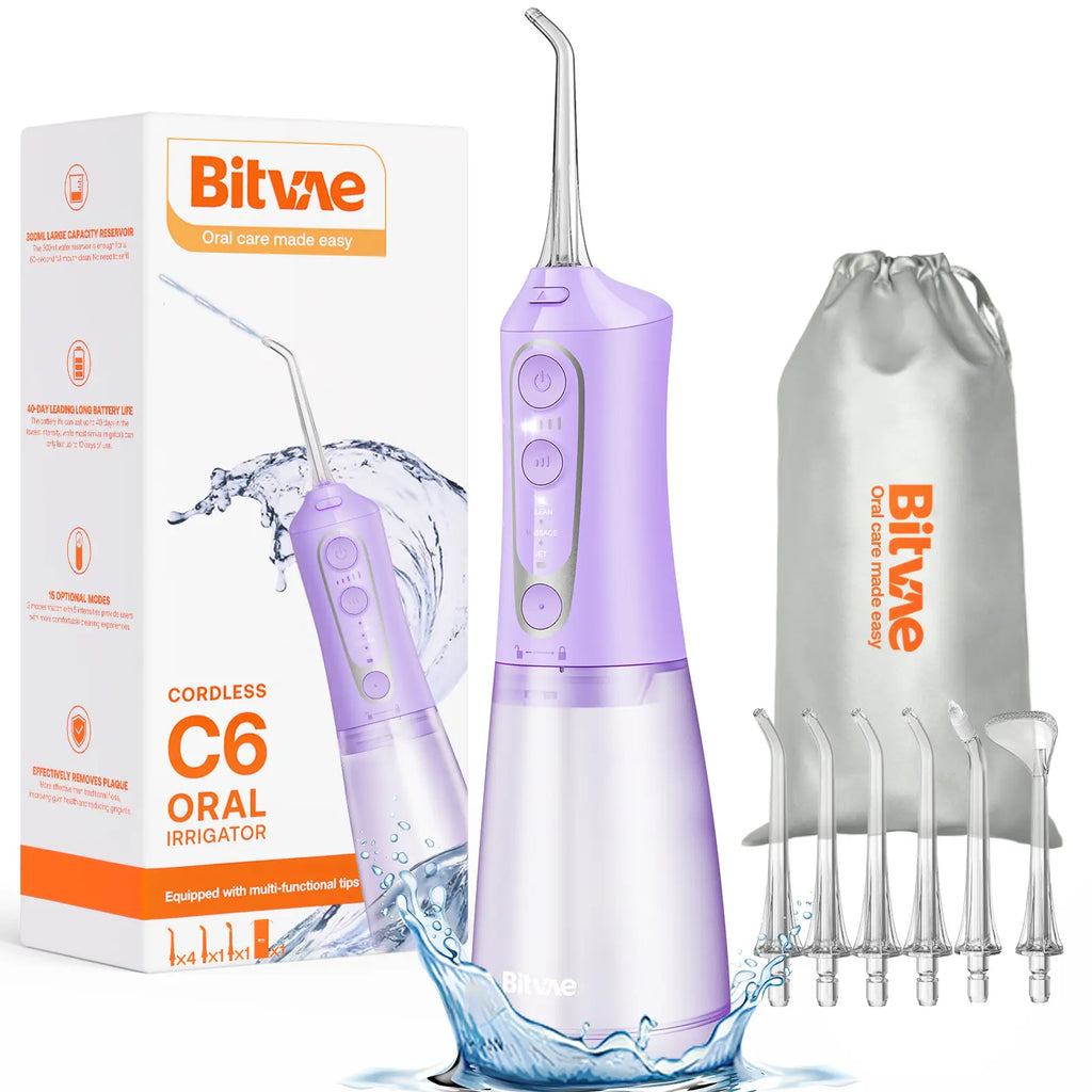 Water Flosser for Teeth - Cordless Portable Oral Irrigator, Powerful and Rechargeable, IPX7 Waterproof for whitening tablets ,Water Flosser for teeth cleane- Dental Kit