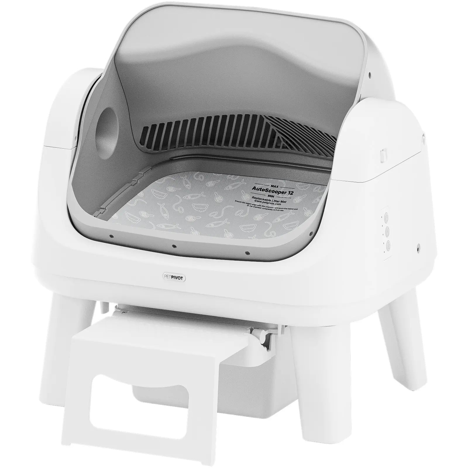 Automatic Open-Top Cat Litter Box with Self-Cleaning, Easy Front Entry & Triple Safety Protection