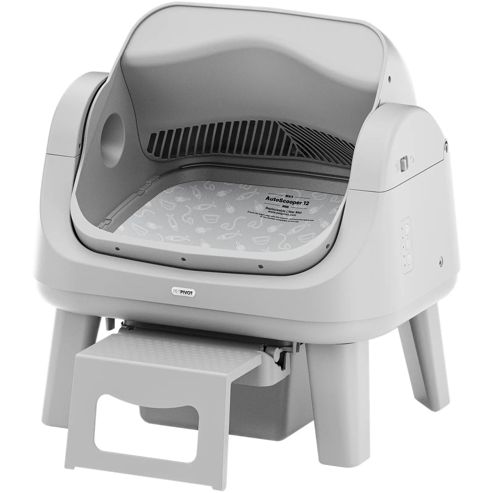 Automatic Open-Top Cat Litter Box with Self-Cleaning, Easy Front Entry & Triple Safety Protection