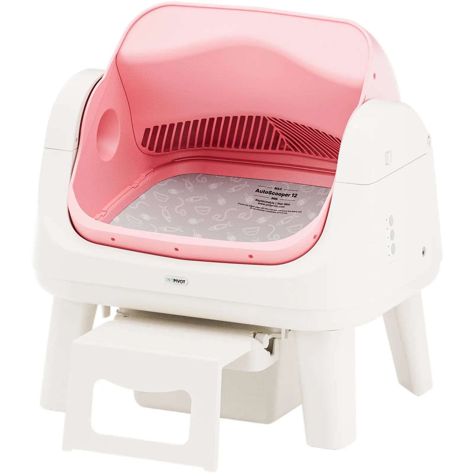 Automatic Open-Top Cat Litter Box with Self-Cleaning, Easy Front Entry & Triple Safety Protection