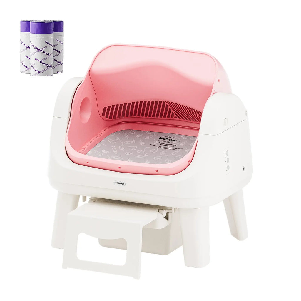 Automatic Open-Top Cat Litter Box with Self-Cleaning, Easy Front Entry & Triple Safety Protection