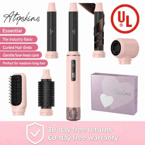 5-in-1 Hot Air Brush & Hair Styler, Ultra-Lightweight with High-Temp Styling, Curling & Brushing Tool